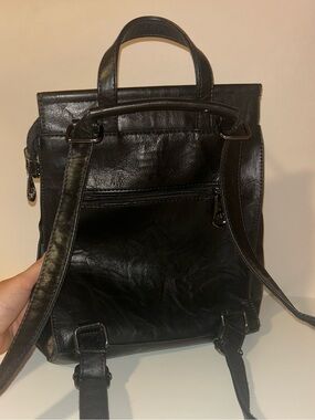 Black Leather Backpack - Classic Urban Carry